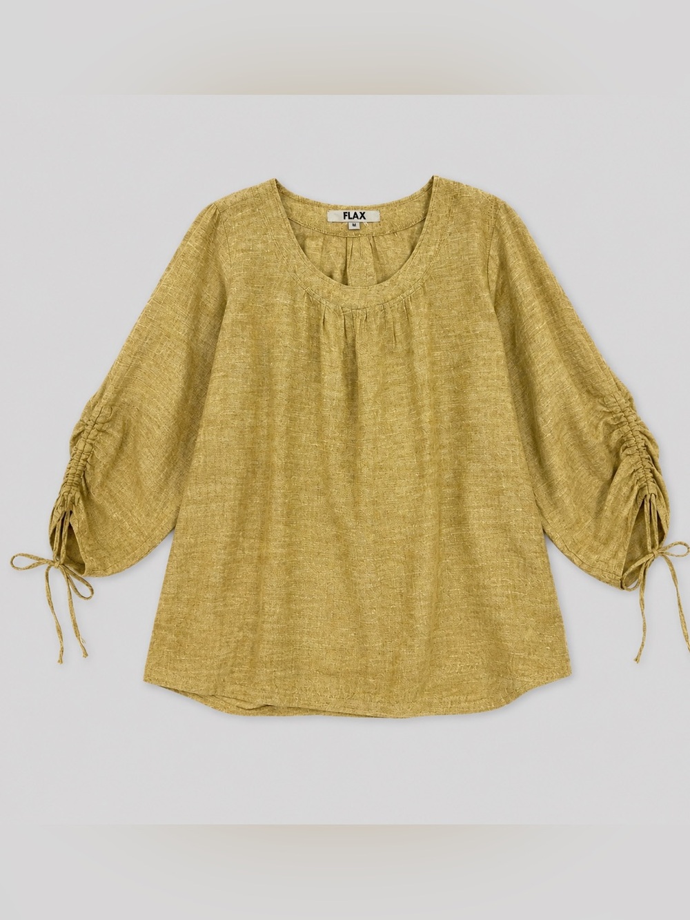 Flax 100% Linen Blouse Top Small  Oversized Lagenlook Minimalist Bohemian Artsy